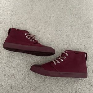 Burgundy BANGS Sneakers Size 10 Unisex